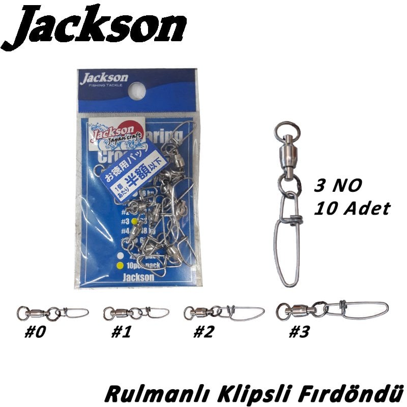 Jackson ''Rulmanlı Klipsli Fırdöndü'' No: 3