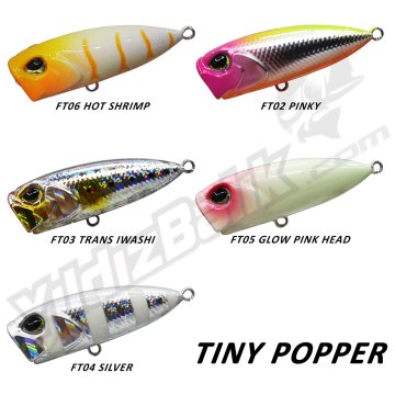 Fujin ''TINY POPPER'' 4cm 3gr FT05 Glow Pink Head