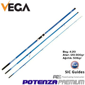 VEGA ''POTENZA PREMIUM'' 4.20m 120-300gr VEGA Surf Olta Kamışları