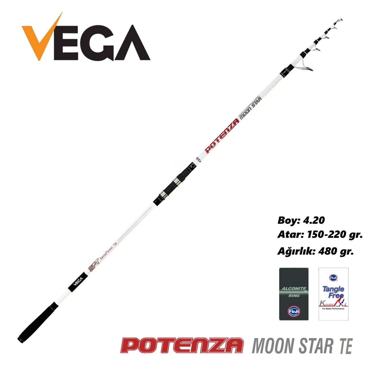 Vega Potenza Moon star TE 4.20 mt 150-220 gr Olta Kamışı VEGA Surf