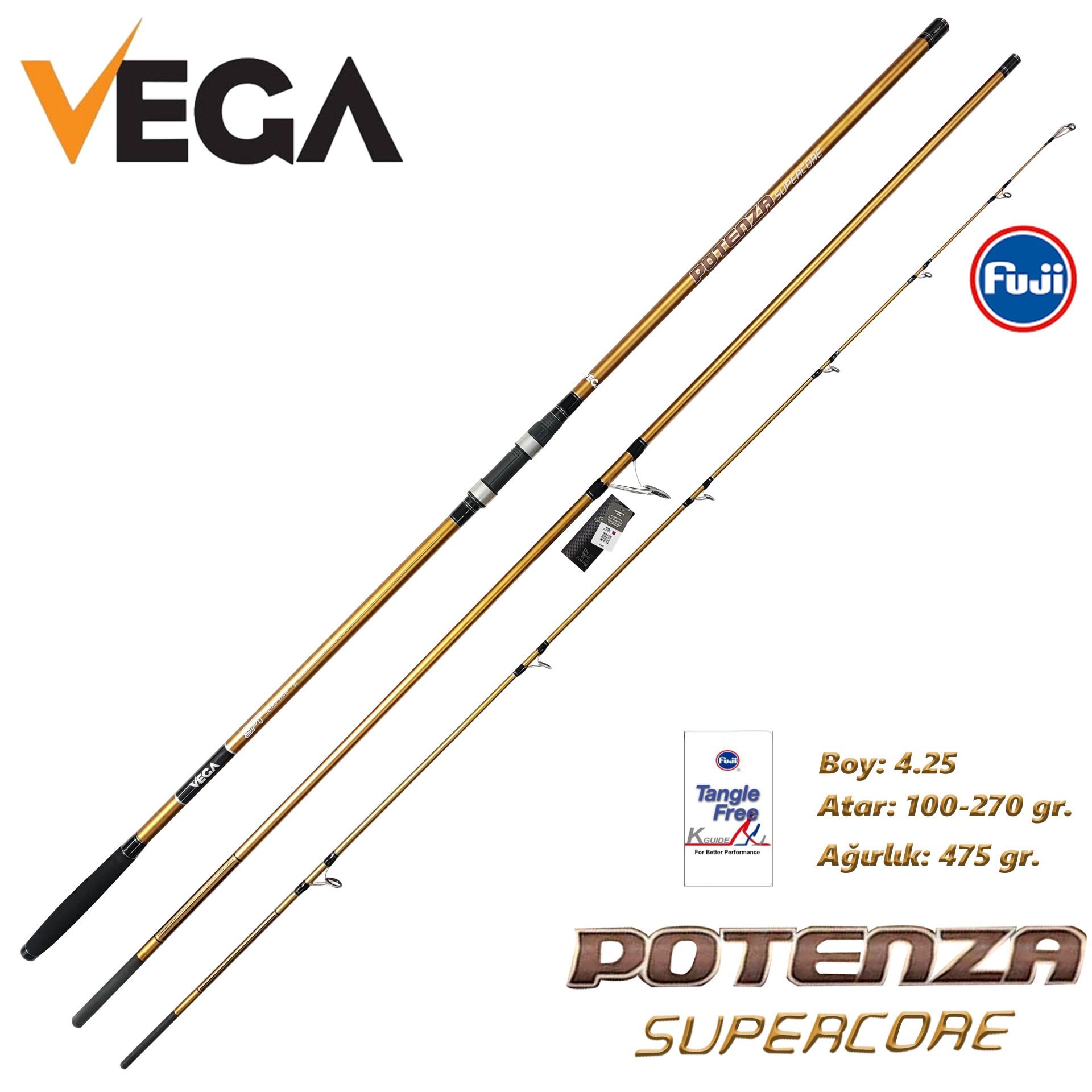 VEGA Potenza Supercore Surf 4,25 mt 100-270 gr Olta Kamışı VEGA