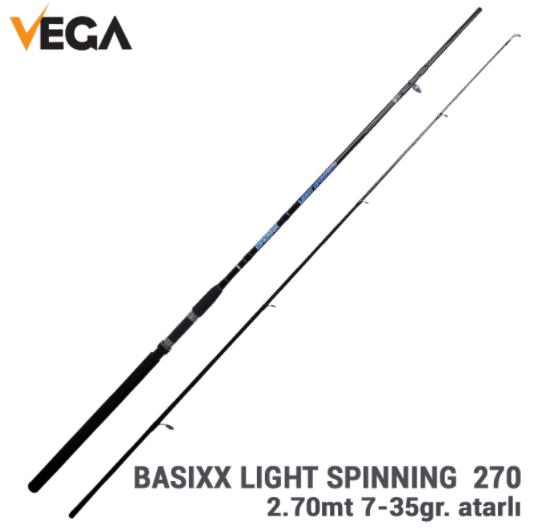 VEGA Basıxx Lıght Spınnıng 270 / 2,70mt 7-35gr atarlı spin kamış