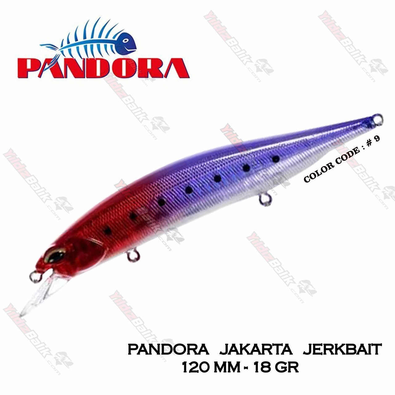 Pandora jakarta jerkbait 120mm 18gr # 9