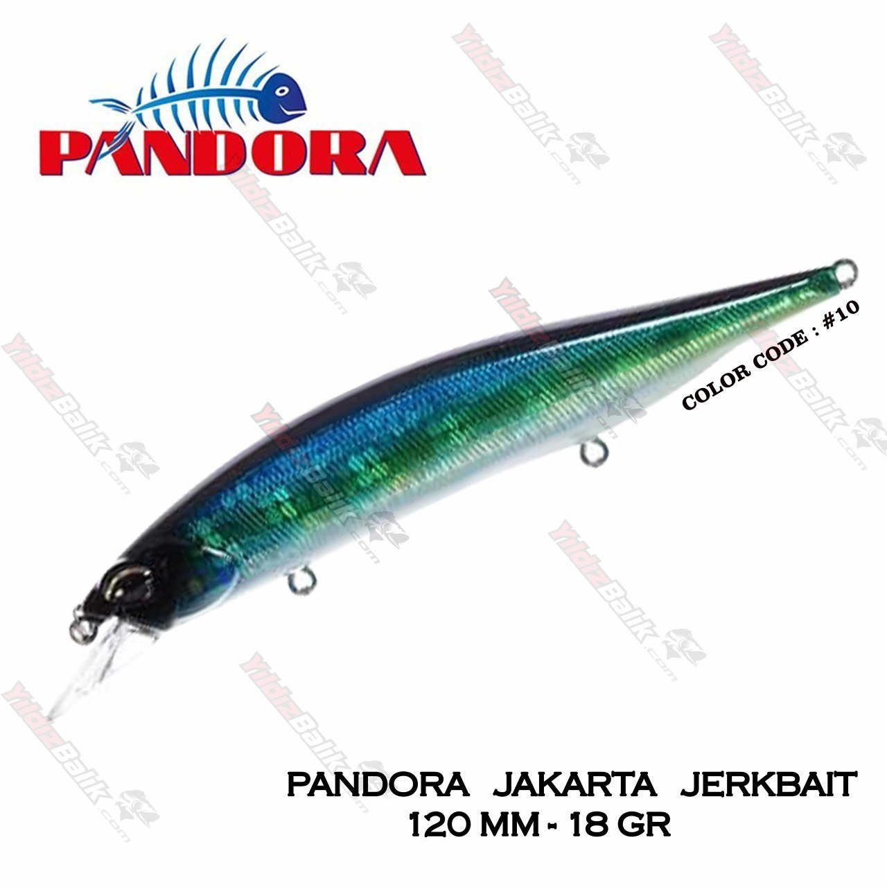 Pandora jakarta jerkbait 120mm 18gr # 10