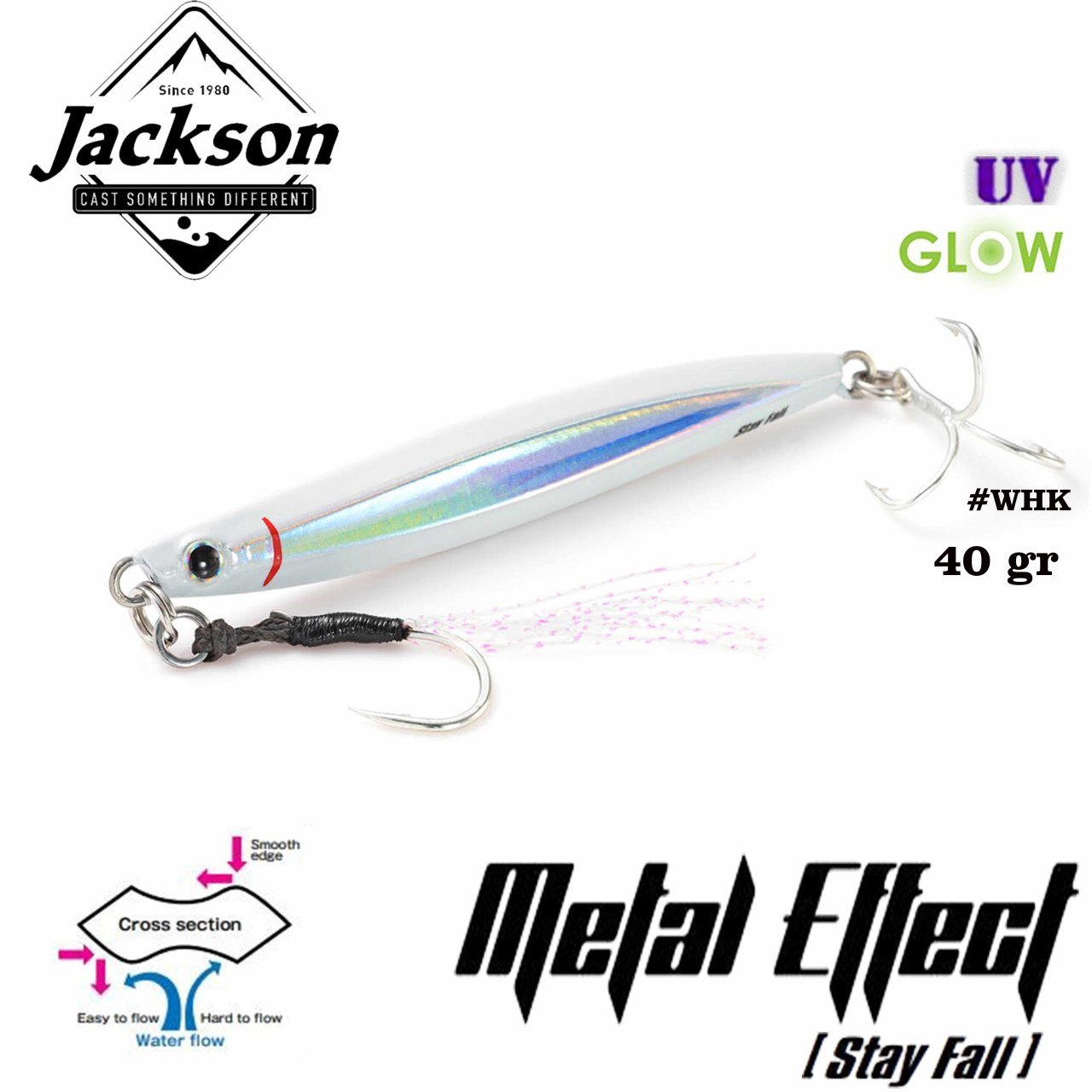 Jackson Metal Effect Stay Fall 40gr WHK Jackson Qu-on Jig yemler