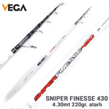 VEGA Sniper Finesse Tele Surf 430/4,30mt 220gr atarlı Olta Kamışı