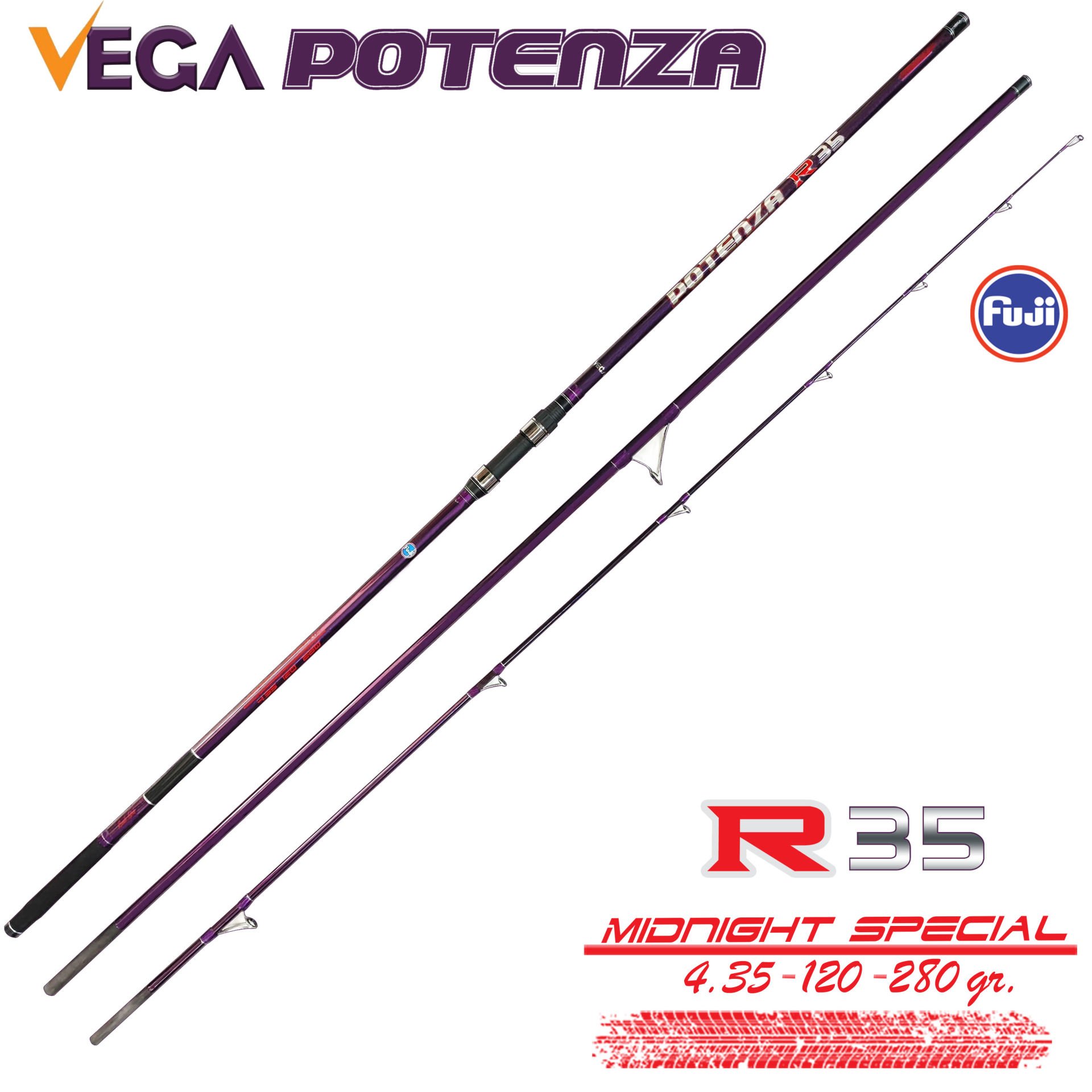 VEGA Potenza R35 Surf 4,35 mt 120-280 gr Olta Kamışı VEGA Balık Av