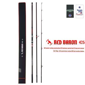Tournament Fishing RED BARON 425 Mt  120-285gr atarlı FRT Tubular 3 Parça Surf Olta Kamışı