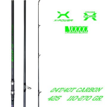 Tournament Fishing BULLET 425 Mt Tubular Fuji set guides 110-270gr atarlı 3 Parça Surf Olta Kamışı