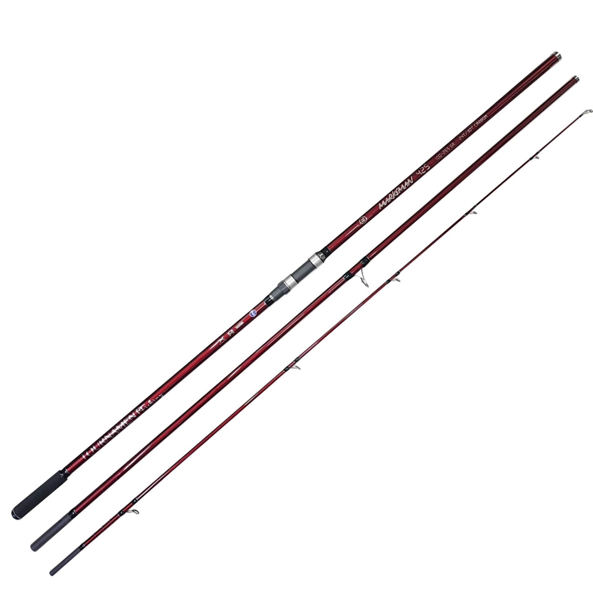 Tournament Fishing MARKSMAN 425 Mt Tubular Fuji set guides 100-265gr atarlı 3 Parça Surf Olta Kamışı