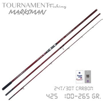 Tournament Fishing MARKSMAN 425 Mt Tubular Fuji set guides 100-265gr atarlı 3 Parça Surf Olta Kamışı